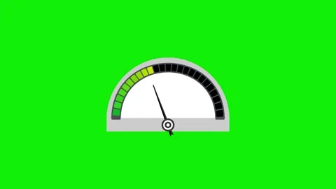 2d modern car speedo meter animation green screen 4k Stock Footage 285777314