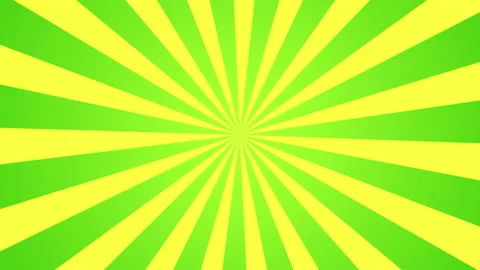 2D motion background green and yellow solar radiation cartoon style Video stock 139403286
