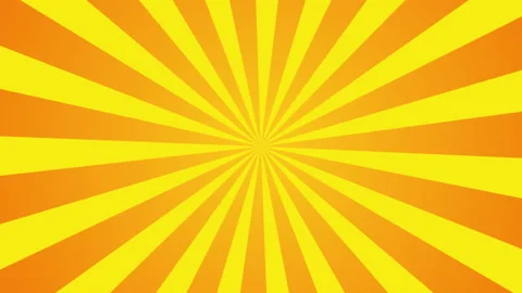 2D motion background. Orange yellow solar radiation cartoon style. The endles Видео 139403383