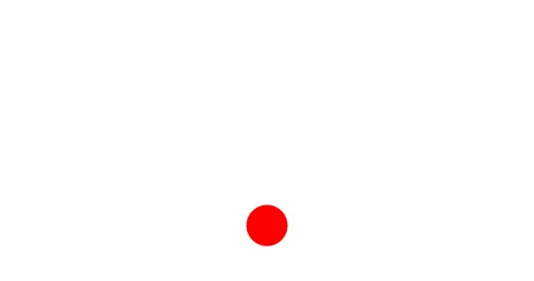 2D motion cartoon ball jump Bounce back and forth on the table with joy Stock Footage 155803637