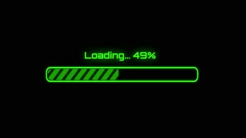 2D motion. Full download bar with loading message flashing while waiting. 库存影片 139599383