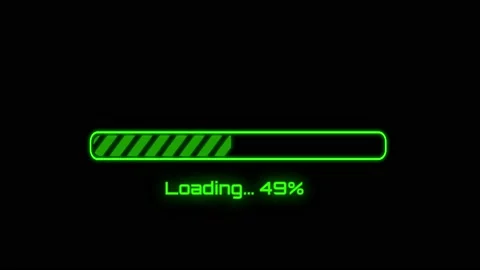 2D motion. Full download bar with loading message flashing while waiting. 库存影片 139599384