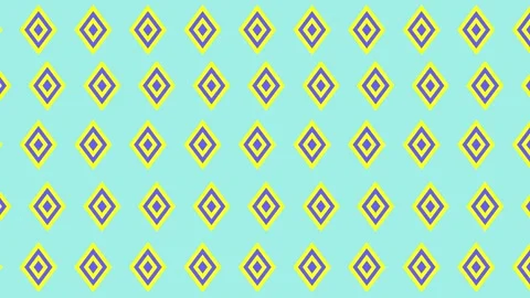 A 2D motion graphic of colorful rhombus shape in front of color backdrop Stock Footage 303792334