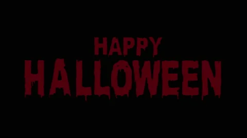 2D Motion graphics halloween concept ,The letters are arranged in order to sa Stock Footage 142314024