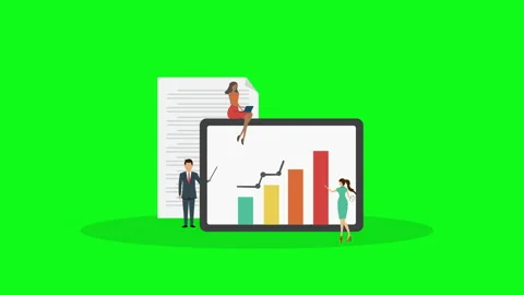 2D motion graphics,Businessman hold the tablet. Stock Footage 142314522