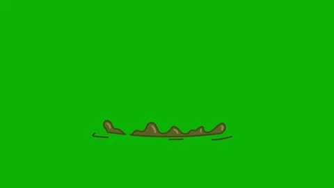2D Mud Splash Explosion Animation VFX - Hand-Drawn Dirty Liquid, Wet Sludge, Stock Footage 318885992