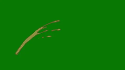 2D Mud Splash Explosion Animation VFX - Hand-Drawn Dirty Liquid, Wet Sludge, Stock Footage 318886756