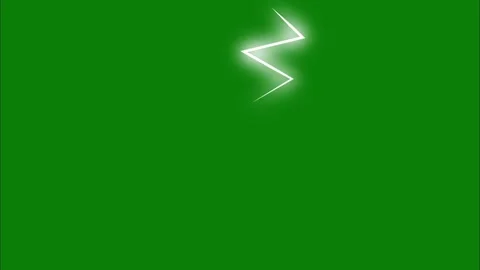 2D Neon Cyan Lightning Bolt Animation with Glowing Electric Effect Vídeos de archivo 334989332