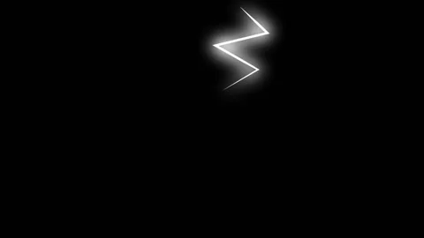2D Neon Cyan Lightning Bolt Animation with Glowing Electric Effect Vídeos de archivo 334991763
