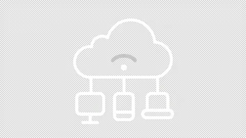 2D pack of animated icons representing cloud computing 動画素材 276461487