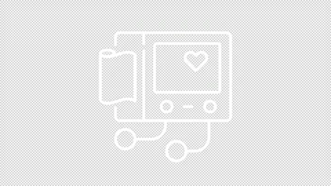2D pack of icons representing medical diagnostic equipment Stock Footage 275325466