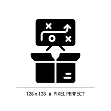 2D performance method solid icon Stock Illustration