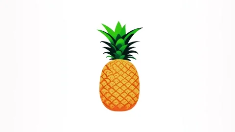 2d pineapple icon isolated on a white background Stock Footage 284237638
