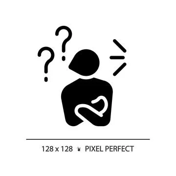2D pixel perfect simple glyph style ignoring icon Stock Illustration