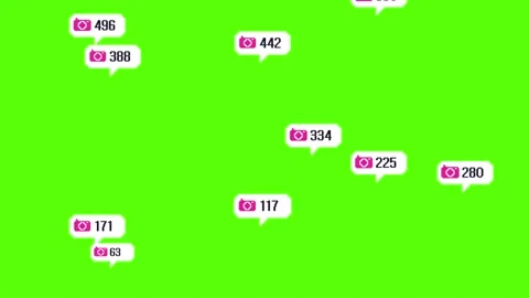 2D Pixelated Counting Camera Icons on chroma key green screen background.  動画素材 219922828