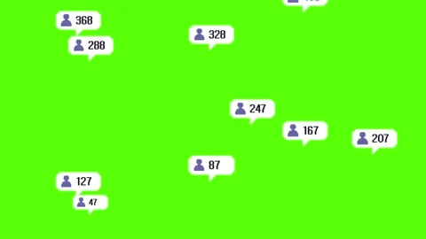 2D Pixelated Counting Users Icons on chroma key green screen background.  Video stock 219922820