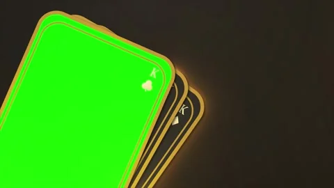 2D Poker card with green screen motion graphics animation 4k quality. 動画素材 280230479