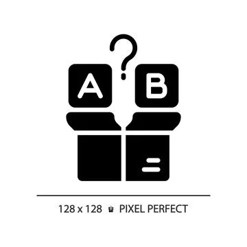 2D product management solid icon Stockillustratie