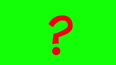 2D Question Mark Animation Background with Green Screen for Video Projects Stock Footage 311965287