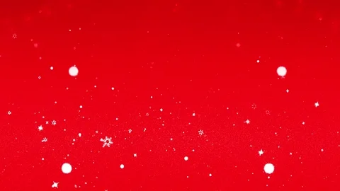 2d red vibrant Christmas background with white stars pixels, shiny xmas template Stock Footage 313822434