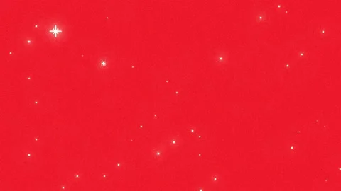 2d red vibrant Christmas background with white stars pixels shiny xmas template Stock Footage 313952708