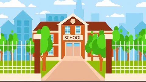 School Building Render Stock Video Footage | Royalty Free School ...