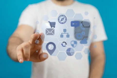 A 2d rendering Cloud computing, Cloud Computing Concept Stock Photos