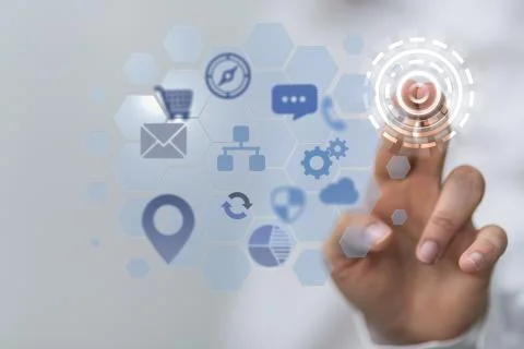 A 2d rendering Cloud computing, Cloud Computing Concept Stock Photos