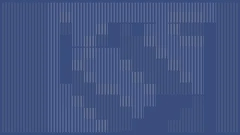 2D rendering digital illustration. Abstract design with striped geometry. Stock Illustration