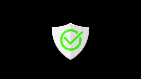 2D rotating silver triangle shield. Shiny shield iron Stock Footage 327586183
