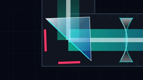 2D Schematic Animation Of Periscope Optical Mechanism With Lenses Stock Footage 340750720