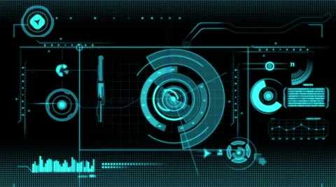 2d SCIFI HUD screen. | Stock Video | Pond5