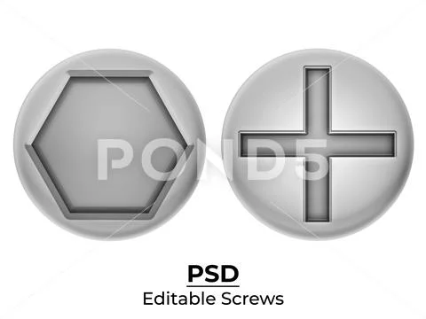 2D Screws PSD Template