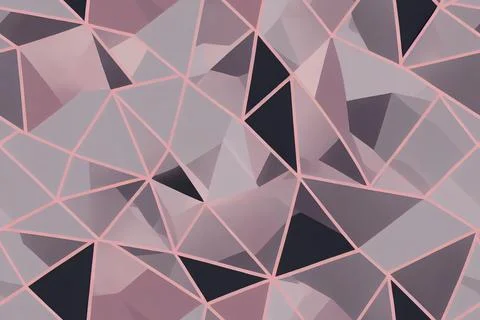 2d seamless geometric pattern with rose gold pink and High quality 2d Stock Illustration