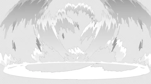 2D shockwaves and smoke and dust billowing up from an explosion Stock Footage 344553028