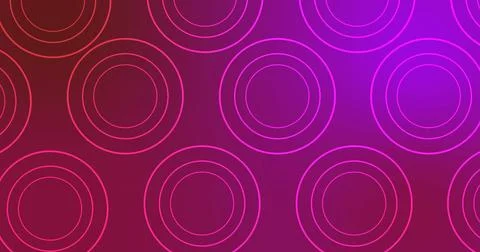 2D simple circle ellipse, and ring elements moving on a corporate gradient .. Stock Illustration