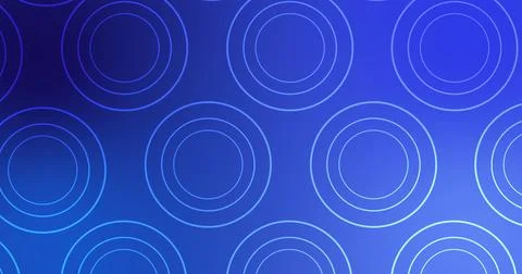 2D simple circle ellipse, and ring elements moving on a corporate gradient .. Stock Illustration