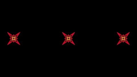 2d simple flat animation of vintage kaleidoscope moving wall background Stock Footage 303290683