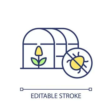 2D simple thin line environmental safety icon Stockillustratie