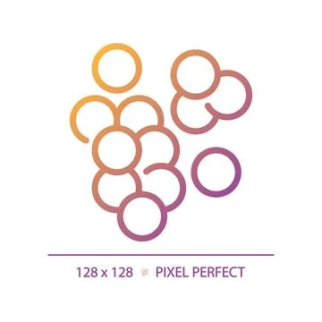 2D simple thin line gradient coccus icon Illustrazione stock