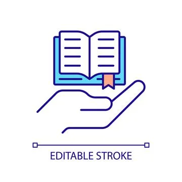 2D simple thin line prior knowledge icon Stock Illustration