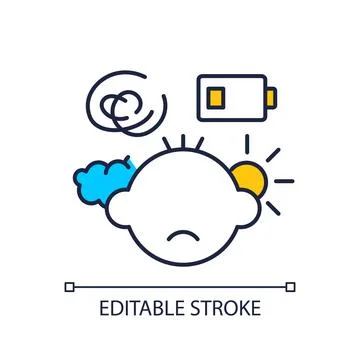 2D simple thin line type 1 diabetes icon Stockillustratie