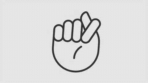 2D simple thin linear black animation of fig icon Stock Footage 276459780