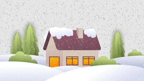 2D Snowfall Landscape Animation Alpha Channel 스톡 동영상 289240472