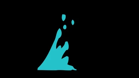 2d Splashe Cartoon FX Pack 4K 10 Shape Elements and Liquid Elements. Drag and Stock Footage 88956318