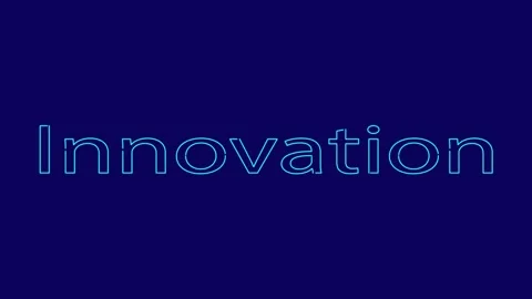 2D Stroke Animation Innovation Blue Background Stock Footage 317553205