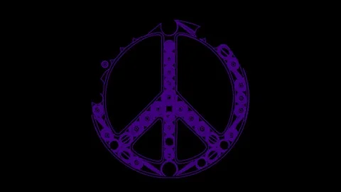 2D Stroke Animation Peace Symbol Social Media Website Stock Footage 317486348