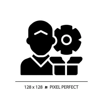 2D support solid icon Stock Illustration