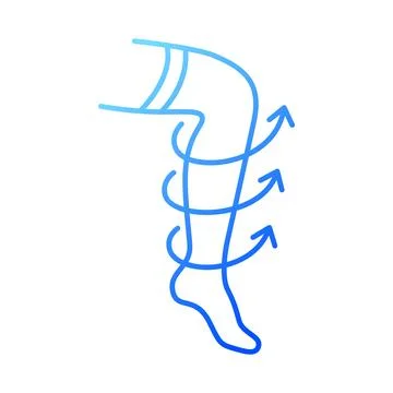 2D thin line gradient compression stockings icon 스톡 일러스트