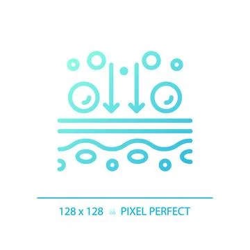 2D thin line gradient metabolism process icon Stock Illustration
